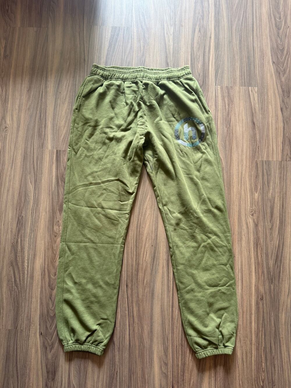 Hidden NY Sweatpants Olive Green XXL Logo Graphic Made in USA NWT